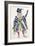 Costume Design for a Sultan (W/C on Paper)-Leon Bakst-Framed Giclee Print