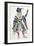 Costume Design for a Sultan (W/C on Paper)-Leon Bakst-Framed Giclee Print