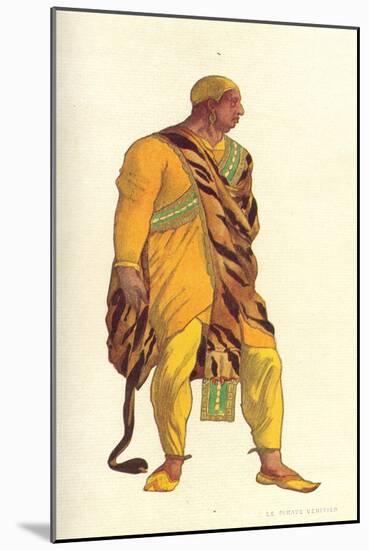 Costume Design For a Venetian Pirate in The Legend of Joseph, 1914-Leon Bakst-Mounted Giclee Print