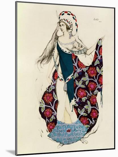 Costume Design for a Woman, from Judith, 1922-Leon Bakst-Mounted Giclee Print