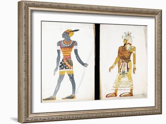 Costume Design for 'Ammoun', Depicting a Nubian Male Dancer-Leon Bakst-Framed Giclee Print