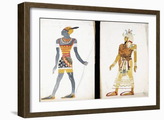 Costume Design for 'Ammoun', Depicting a Nubian Male Dancer-Leon Bakst-Framed Giclee Print