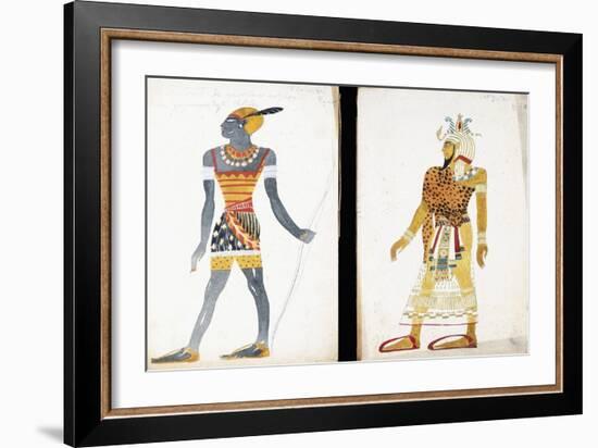 Costume Design for 'Ammoun', Depicting a Nubian Male Dancer-Leon Bakst-Framed Giclee Print