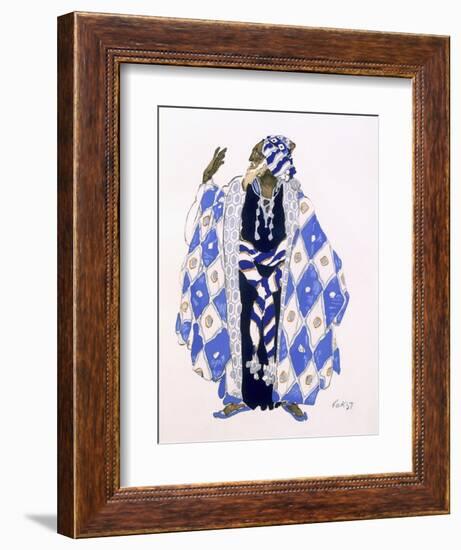 Costume Design for an Old Man for 'The Martyrdom of St. Sebastian' by Gabriele D'Annunzio-Leon Bakst-Framed Giclee Print