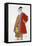 Costume Design for an Old Man in a Red Coat (Colour Litho)-Leon Bakst-Framed Premier Image Canvas