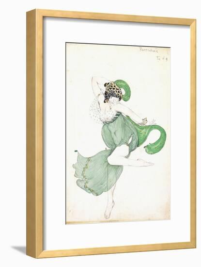 Costume Design for 'Bacchanale', Soloist Ballerina-Leon Bakst-Framed Giclee Print