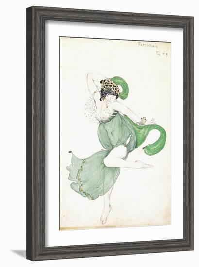 Costume Design for 'Bacchanale', Soloist Ballerina-Leon Bakst-Framed Giclee Print