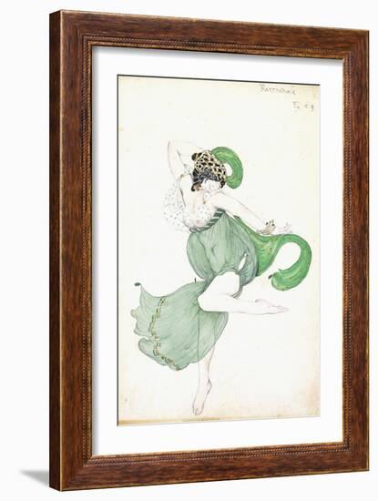 Costume Design for 'Bacchanale', Soloist Ballerina-Leon Bakst-Framed Giclee Print