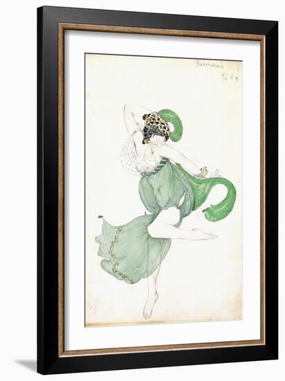 Costume Design for 'Bacchanale', Soloist Ballerina-Leon Bakst-Framed Giclee Print