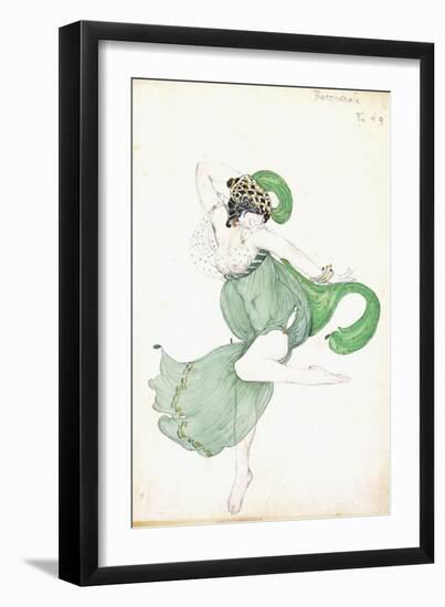 Costume Design for 'Bacchanale', Soloist Ballerina-Leon Bakst-Framed Giclee Print