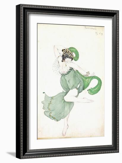 Costume Design for 'Bacchanale', Soloist Ballerina-Leon Bakst-Framed Giclee Print