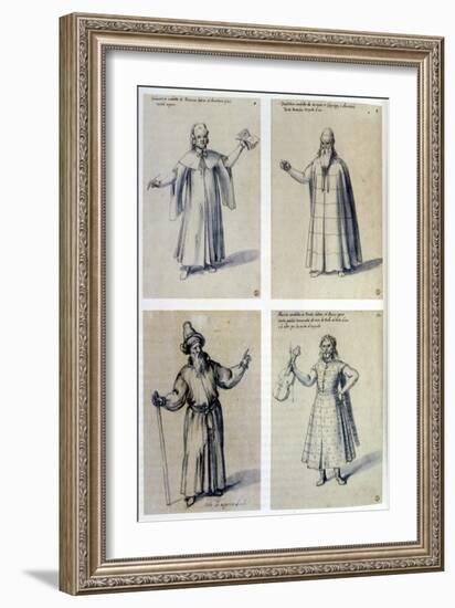 Costume Design for Classical Figures, 16th Century-Giuseppe Arcimboldi-Framed Giclee Print