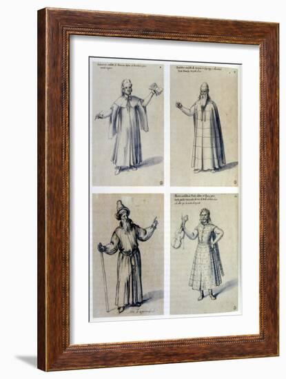 Costume Design for Classical Figures, 16th Century-Giuseppe Arcimboldi-Framed Giclee Print