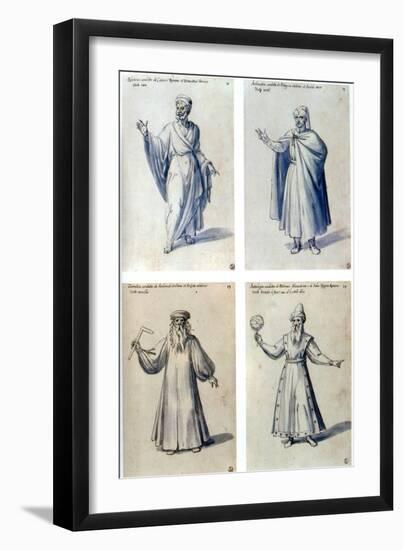 Costume Design for Classical Figures, 16th Century-Giuseppe Arcimboldi-Framed Giclee Print