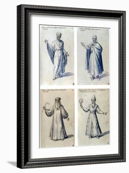 Costume Design for Classical Figures, 16th Century-Giuseppe Arcimboldi-Framed Giclee Print