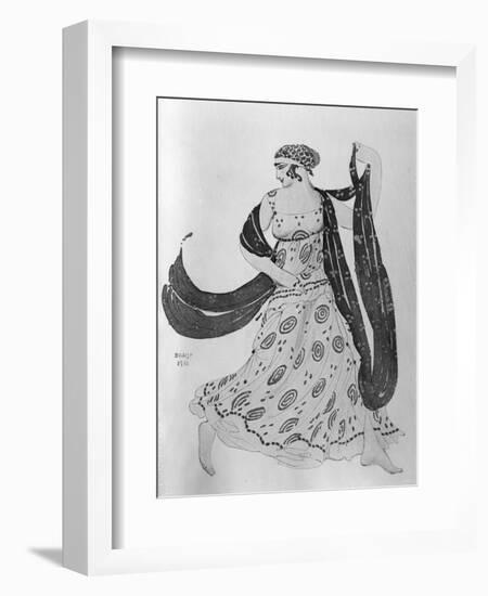 Costume Design for 'Cleopatra', 1910-Leon Bakst-Framed Giclee Print