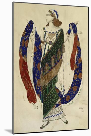 Costume Design for Cleopatra - a Dancer-Leon Bakst-Mounted Giclee Print