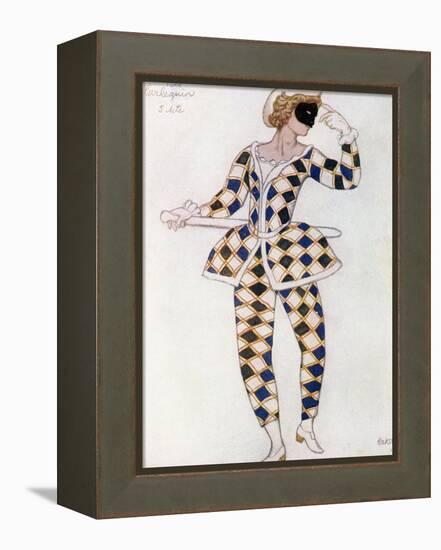 Costume Design for Harlequin, from Sleeping Beauty, 1921-Leon Bakst-Framed Premier Image Canvas