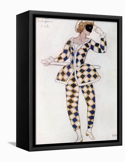 Costume Design for Harlequin, from Sleeping Beauty, 1921-Leon Bakst-Framed Premier Image Canvas