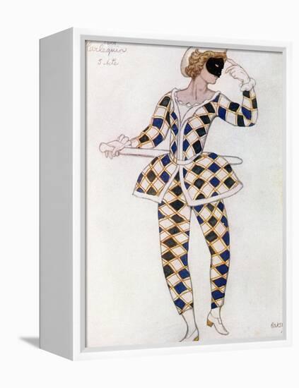 Costume Design for Harlequin, from Sleeping Beauty, 1921-Leon Bakst-Framed Premier Image Canvas