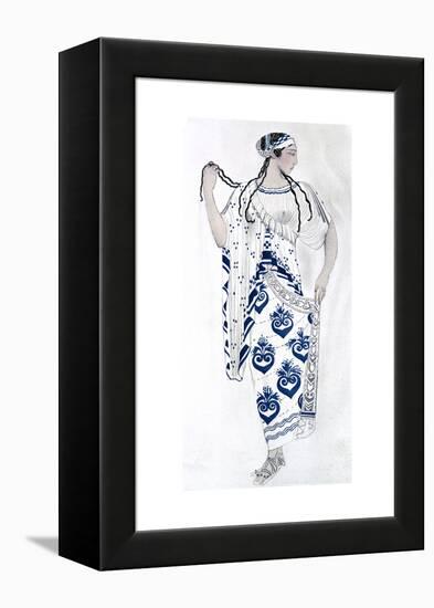 Costume Design for Ida Rubinstein as Helen in the Ballet Helen of Sparta, 1912-Leon Bakst-Framed Premier Image Canvas