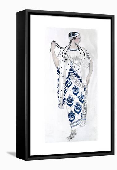 Costume Design for Ida Rubinstein as Helen in the Ballet Helen of Sparta, 1912-Leon Bakst-Framed Premier Image Canvas