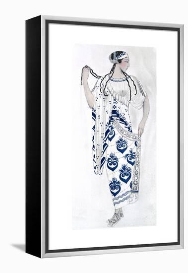 Costume Design for Ida Rubinstein as Helen in the Ballet Helen of Sparta, 1912-Leon Bakst-Framed Premier Image Canvas