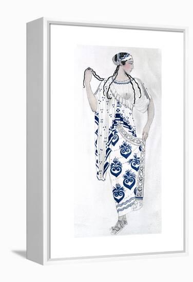 Costume Design for Ida Rubinstein as Helen in the Ballet Helen of Sparta, 1912-Leon Bakst-Framed Premier Image Canvas