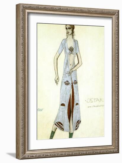 Costume Design for Ida Rubinstein as Ishtar, 1924-Leon Bakst-Framed Giclee Print