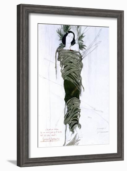 Costume Design for Italian Writer Gabriele D'Annunzio's Drama the Martyrdom of St Sebastian, 1911-Leon Bakst-Framed Giclee Print