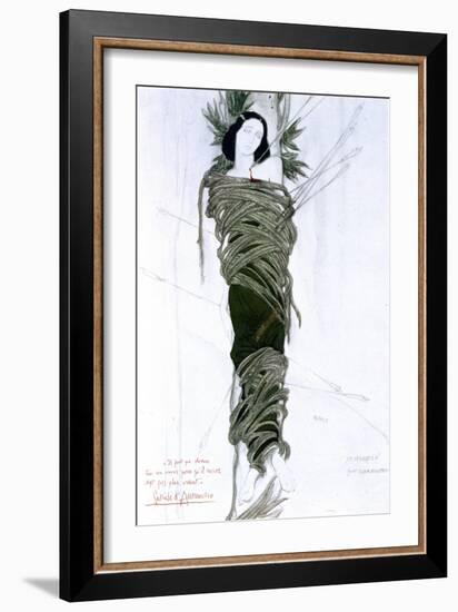 Costume Design for Italian Writer Gabriele D'Annunzio's Drama the Martyrdom of St Sebastian, 1911-Leon Bakst-Framed Giclee Print