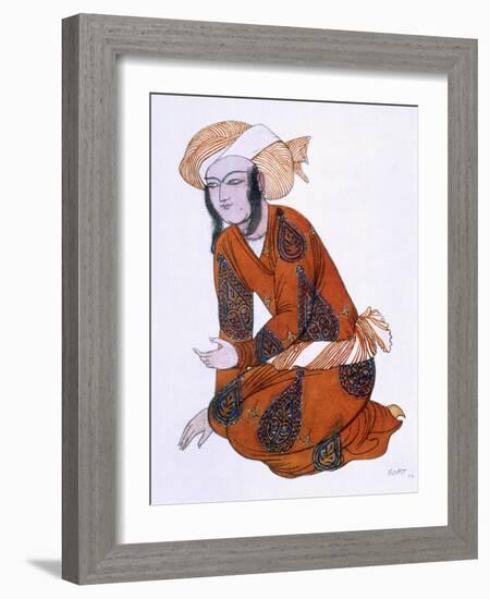 Costume Design for L'Adoration De Tcherepnine, 1922 (Colour Litho)-Leon Bakst-Framed Giclee Print