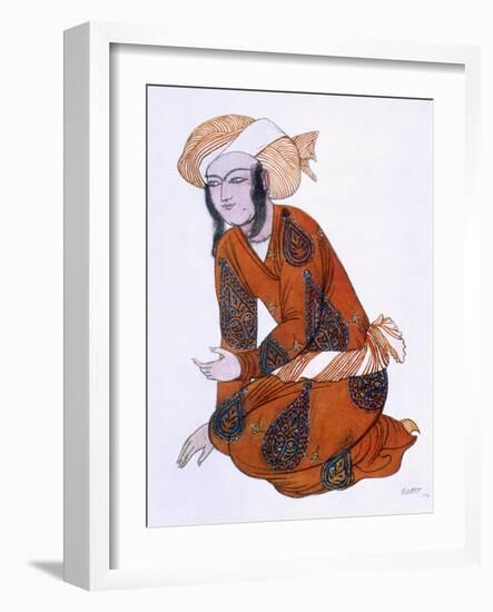 Costume Design for L'Adoration De Tcherepnine, 1922 (Colour Litho)-Leon Bakst-Framed Giclee Print