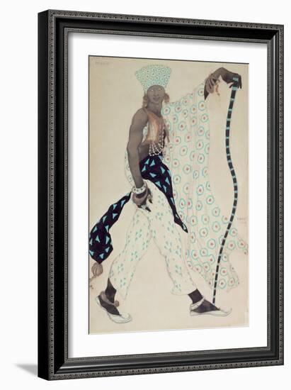 Costume Design for 'Le Pelerin' : Blue God, 1912-Leon Bakst-Framed Giclee Print