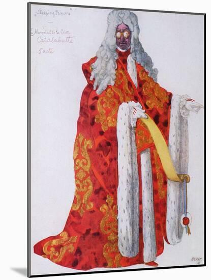 Costume Design For Marshal Cantalabutte, from Sleeping Beauty, 1921-Leon Bakst-Mounted Giclee Print