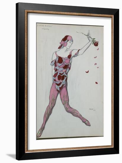 Costume Design for Nijinksy from 'Le Spectre de La Rose', 1911-Leon Bakst-Framed Giclee Print