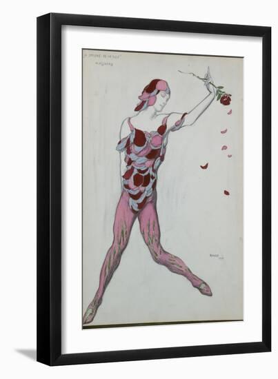Costume Design for Nijinksy from 'Le Spectre de La Rose', 1911-Leon Bakst-Framed Giclee Print