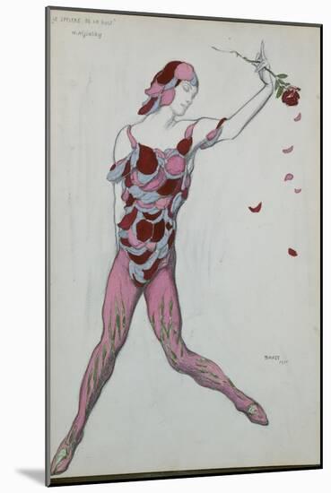 Costume Design for Nijinksy from 'Le Spectre de La Rose', 1911-Leon Bakst-Mounted Giclee Print