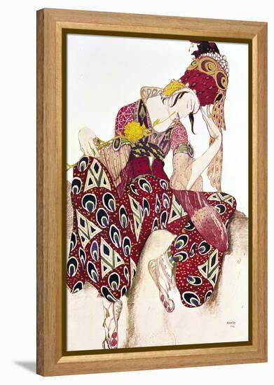 Costume Design for Nijinsky in the Ballet "La Peri" by Paul Dukas 1911-Leon Bakst-Framed Premier Image Canvas