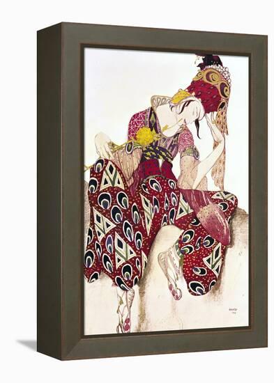 Costume Design for Nijinsky in the Ballet "La Peri" by Paul Dukas 1911-Leon Bakst-Framed Premier Image Canvas