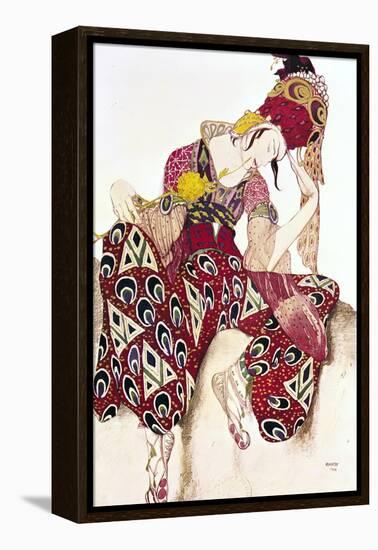 Costume Design for Nijinsky in the Ballet "La Peri" by Paul Dukas 1911-Leon Bakst-Framed Premier Image Canvas