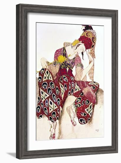 Costume Design for Nijinsky in the Ballet "La Peri" by Paul Dukas 1911-Leon Bakst-Framed Giclee Print