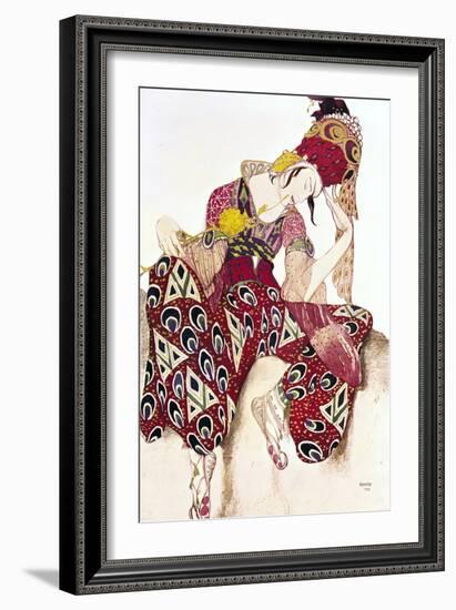 Costume Design for Nijinsky in the Ballet "La Peri" by Paul Dukas 1911-Leon Bakst-Framed Giclee Print