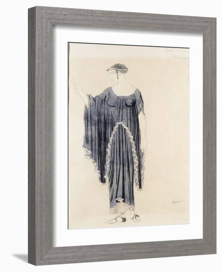 Costume Design for Oedipus at Colonnus- Antigone-Leon Bakst-Framed Giclee Print