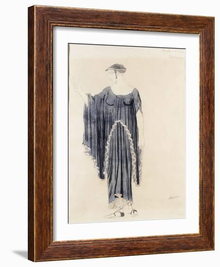 Costume Design for Oedipus at Colonnus- Antigone-Leon Bakst-Framed Giclee Print