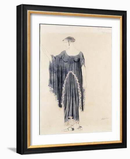 Costume Design for Oedipus at Colonnus- Antigone-Leon Bakst-Framed Giclee Print