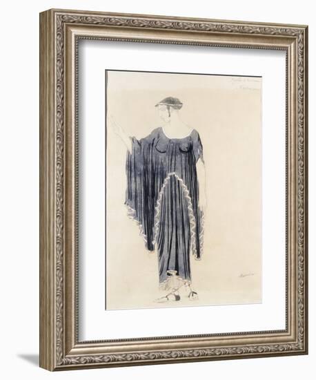 Costume Design for Oedipus at Colonnus- Antigone-Leon Bakst-Framed Giclee Print