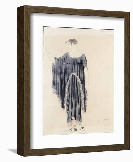 Costume Design for Oedipus at Colonnus- Antigone-Leon Bakst-Framed Giclee Print