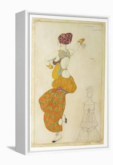 Costume Design for One of the Three Odalisques for 'Scheherazade', 1910-Leon Bakst-Framed Premier Image Canvas