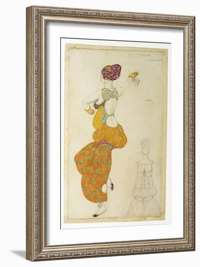 Costume Design for One of the Three Odalisques for 'Scheherazade', 1910-Leon Bakst-Framed Giclee Print